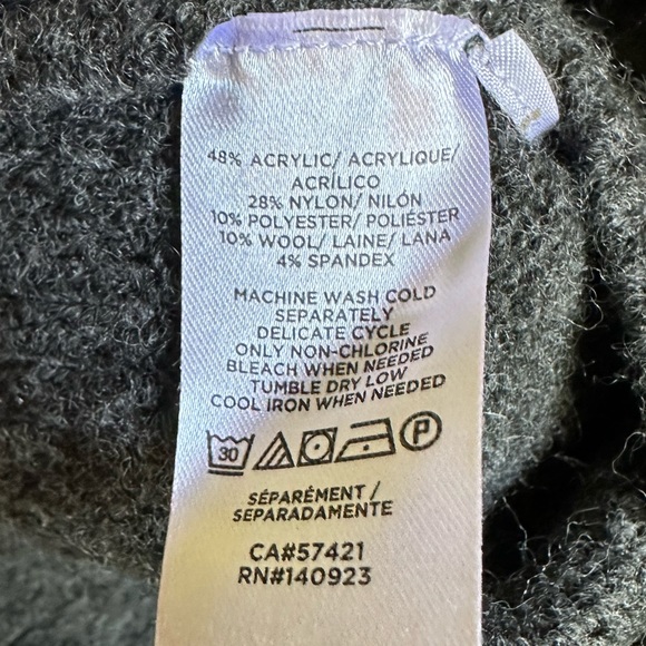 LOFT Wool-feel Christmas Bow Mock Neck Sweater (Women’s M) - Picture 4 of 4